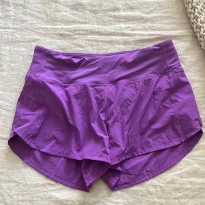 Lululemon purple running shorts